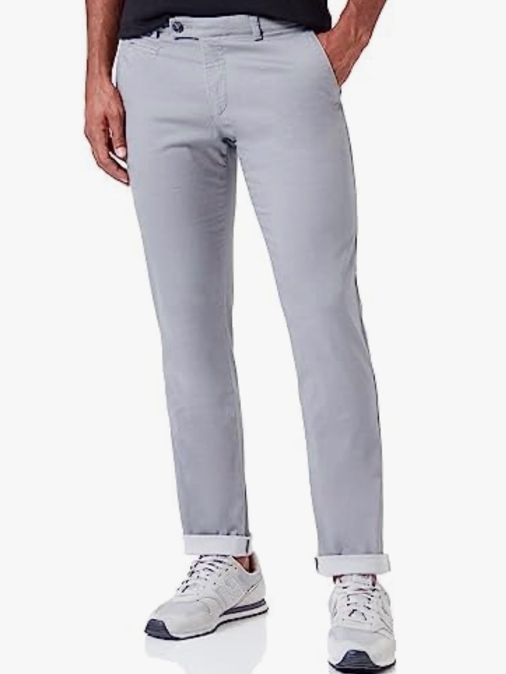 Bugatti High Performance Flexcity Grey Stretch Chino Pants Men’s